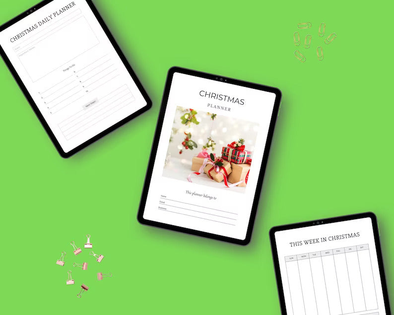 Editable Christmas Planner in Canva | Canva Template Pack | Christmas Planner Canva | Commercial Use