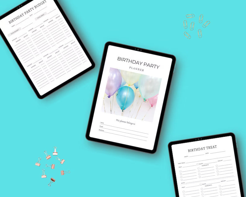 Editable Birthday Planner in Canva | Canva Template Pack | Birthday Party Planner Canva | Commercial Use