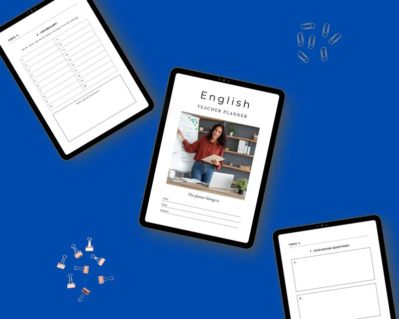 English Teacher Planner Templates in Canva | Canva Template Pack | Teacher Planner Templates | Commercial Use
